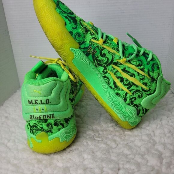 PUMA LAMELO MB.03 La France Mens Size 12 Green/Yellow 379233-01 basketball Shoes - Picture 6 of 12
